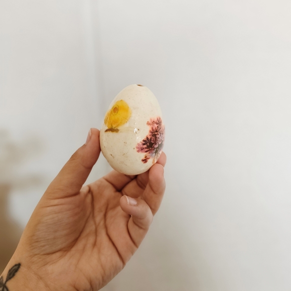 Vintage Handmade Floral Glass Easter Eggs - Picture 7 of 7